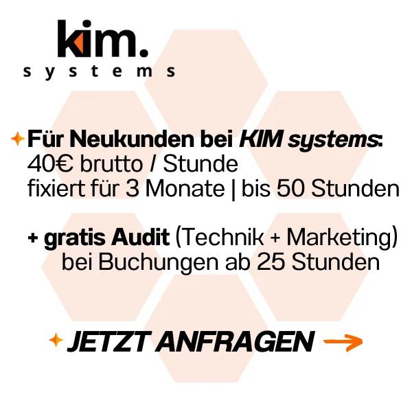 Kim Website Neukunden Pop Up